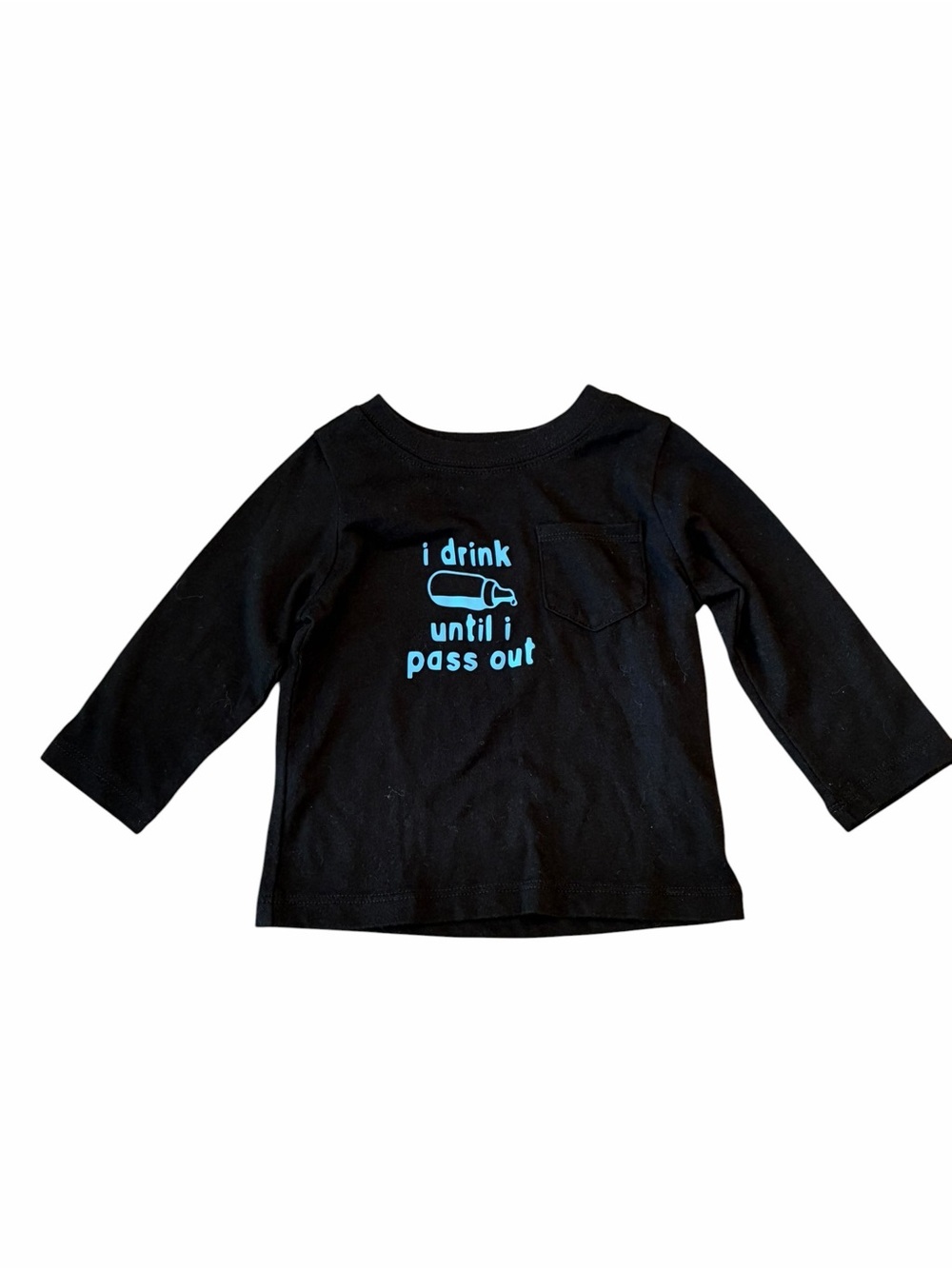 Garanimals “I Drink Until I Pass Out” Long Sleeve Graphic Tee 6–9 Months
